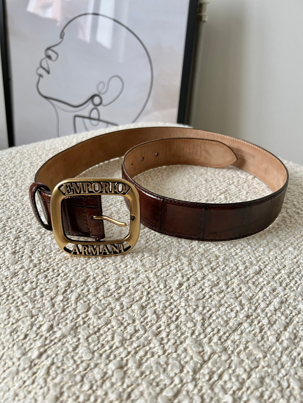 Кожаный ремень Emporio Armani, 99 см