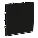 Выключатель встраиваемый VOLTUM S70 одноклавишный с подсветкой 10А, (черный матовый)