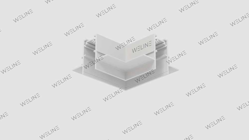 Соединитель угловой горизонтальный для трека "Weline Встраиваемый"