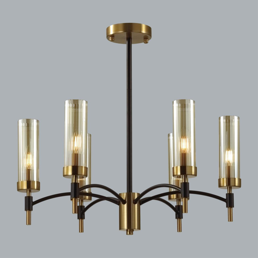 6538/6C CLASSI LN23 34 чёрный, латунь Люстра потолочная E14 6*40W 220V SHARON