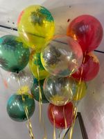 Прозрачные шары кристаллы с кленовыми листьями на 1 сентября