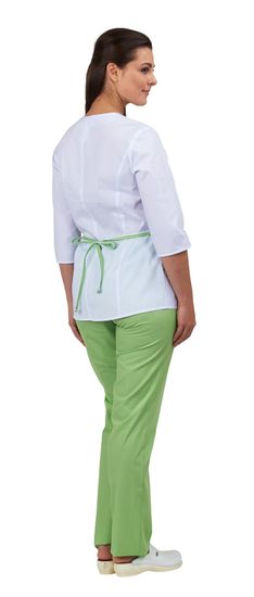 Костюм женский "Ольга" (белый/лайм)