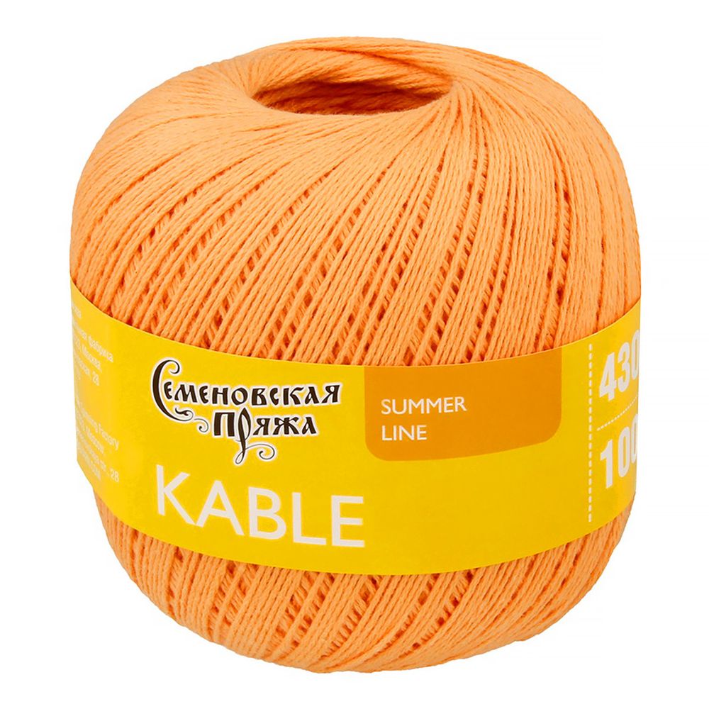 Пряжа Семеновская Kable Кабле / уп.5 мот. по 100г, 430м, 30159, хризантема