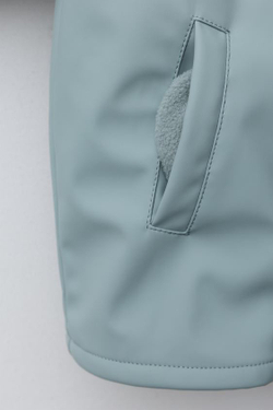 ZARA ПРОРЕЗИНЕННАЯ КУРТКА WATER REPELLENT, СЕРЫЙ / СИНИЙ