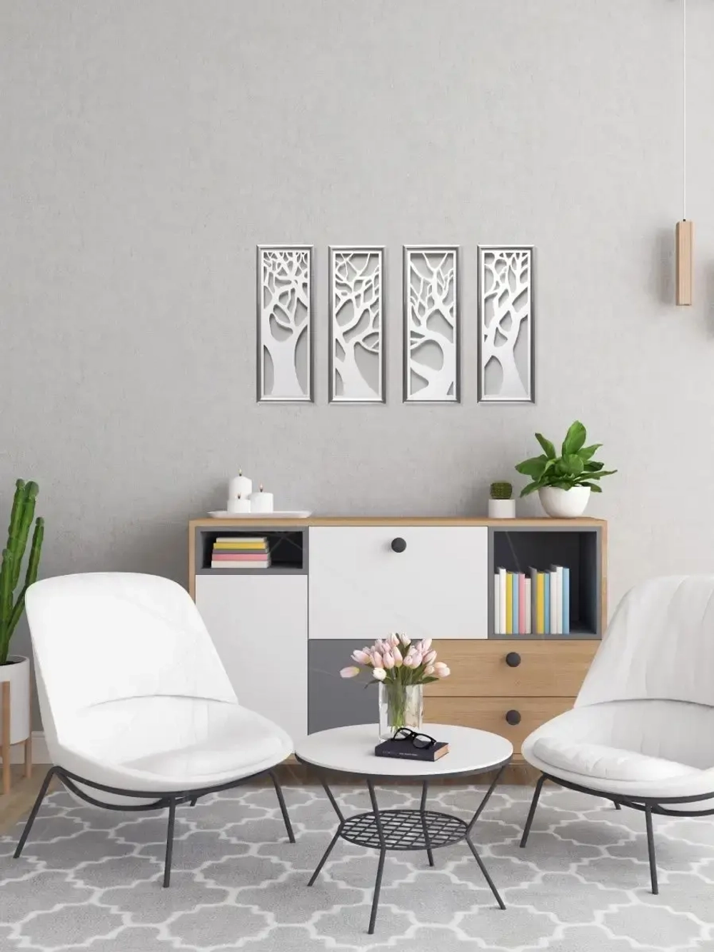 Панно на стену для интерьера 4 шт.