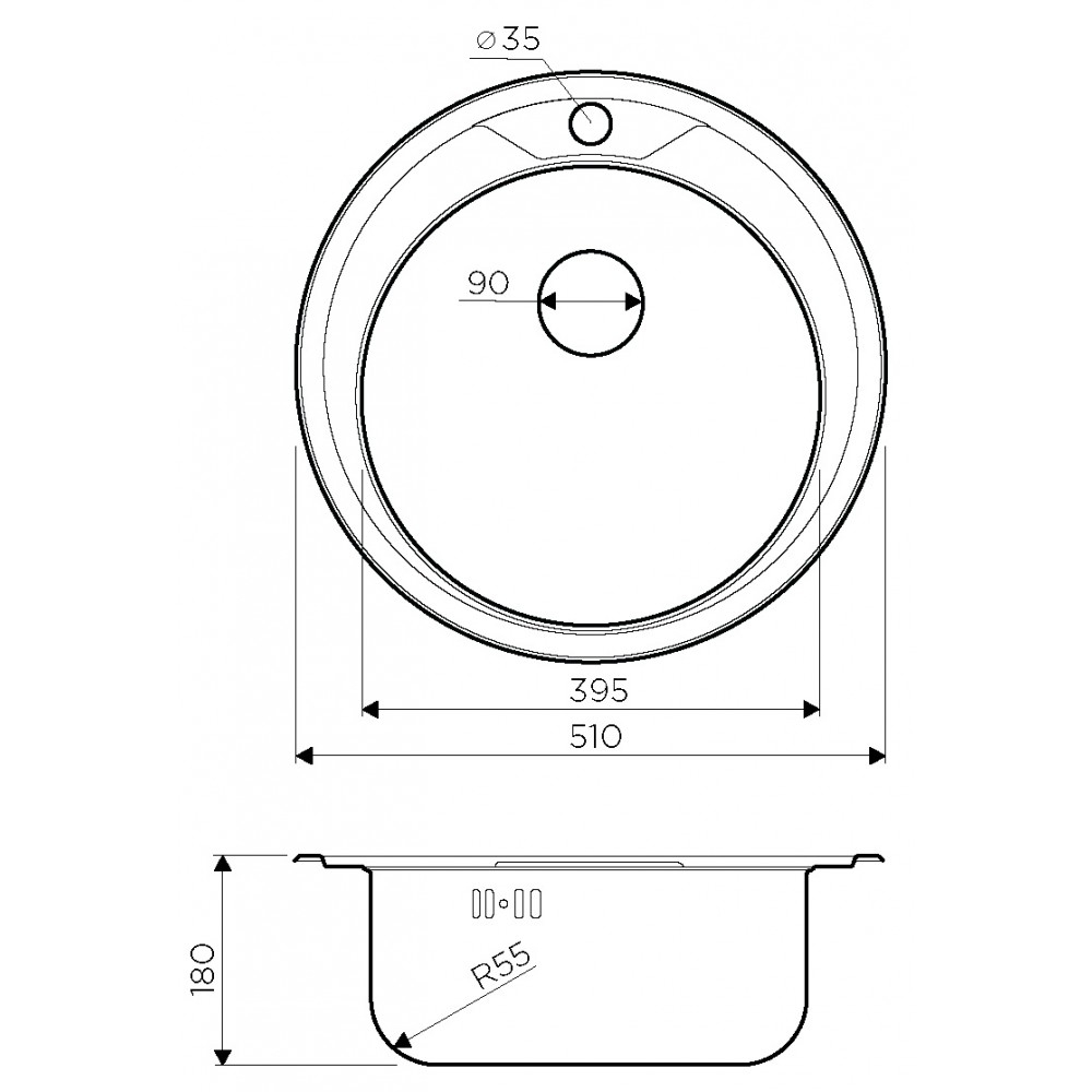 Кухонная мойка Omoikiri Asida 51-IN