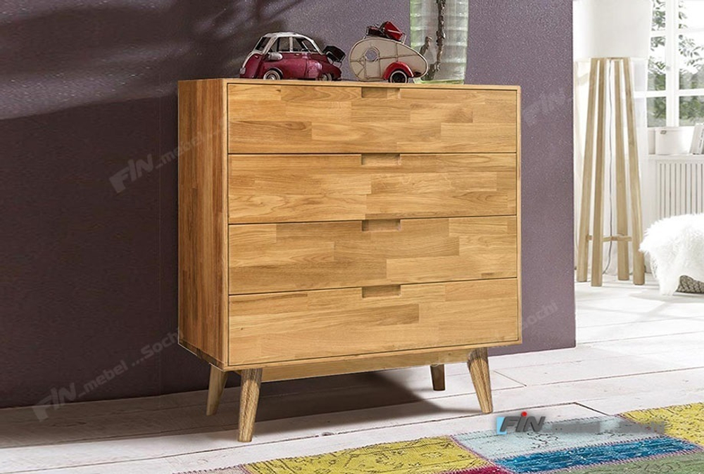арт. 5019 ДУБ Комод "Ирвинг" 1, 4-ящика 800х845х450