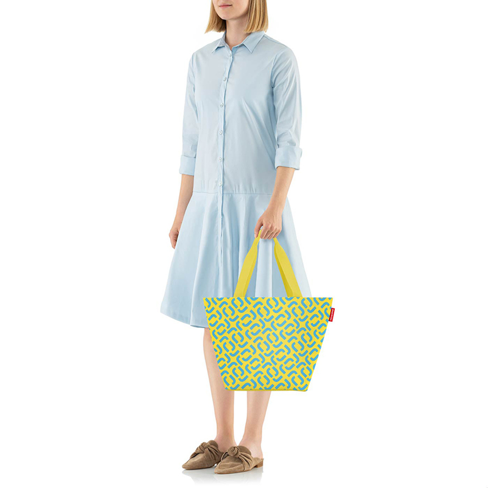 Сумка shopper m signature lemon