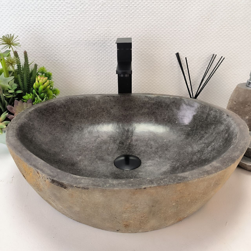 Раковина из речного камня RS-63426 (54*44*14) 0123