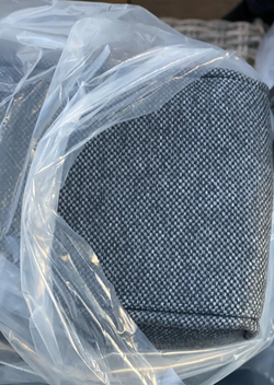 Угловой комплект дачной мебели из искусственного ротанга СОРРЕНТО обеденная группа ( подушки темно-серые)