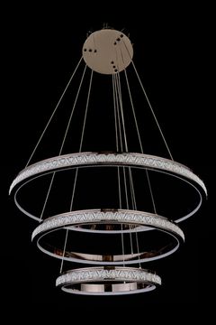 Подвесная люстра LED 164W 3000К/4000К/5500К LE7707/800-3K Black/Chrome чёрный хром Aida Leon