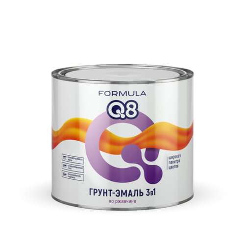 Грунт-эмаль по ржавчине "FORMULA Q8" серая 1,9 кг, 52038
