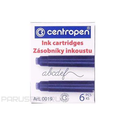Картриджи чернильные Centropen, синие, 6шт. в упаковке