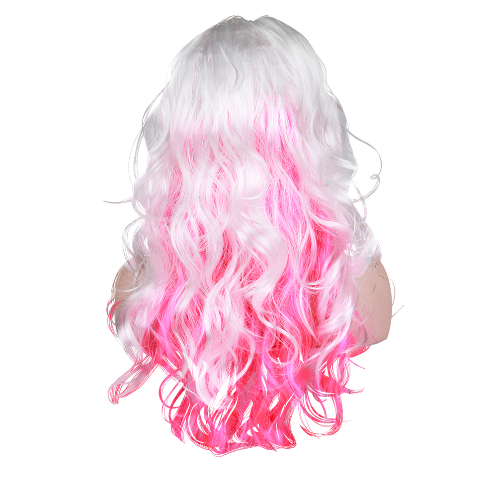 Парик-кудри бело-розовый, 180 гр