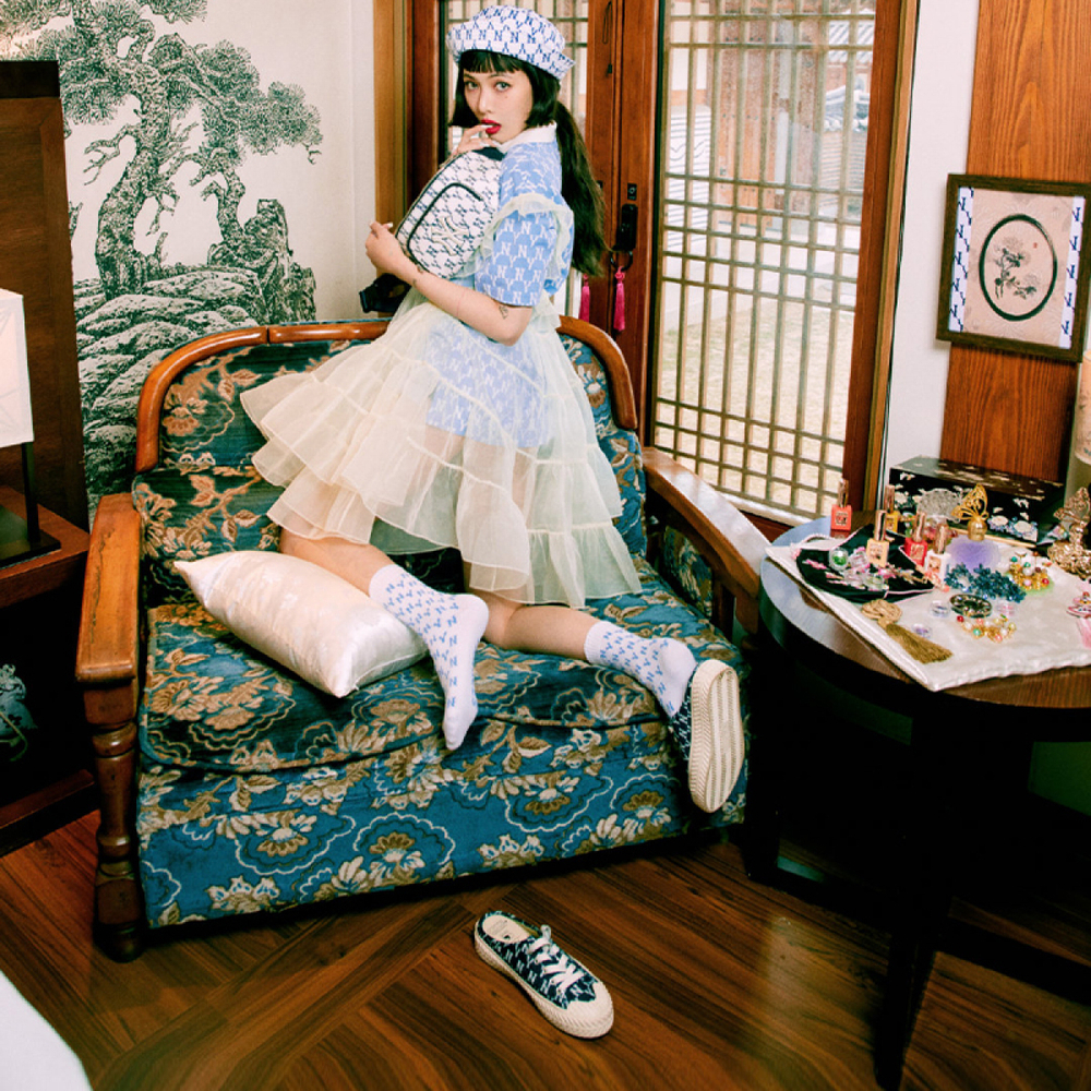 Кроссовки MLB Playball Mule Mono Denim, 32SHSD111-50N