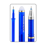 Набор с ручкой, ластиком и стержнями Basir, стираемые чернила, синий цвет чернил