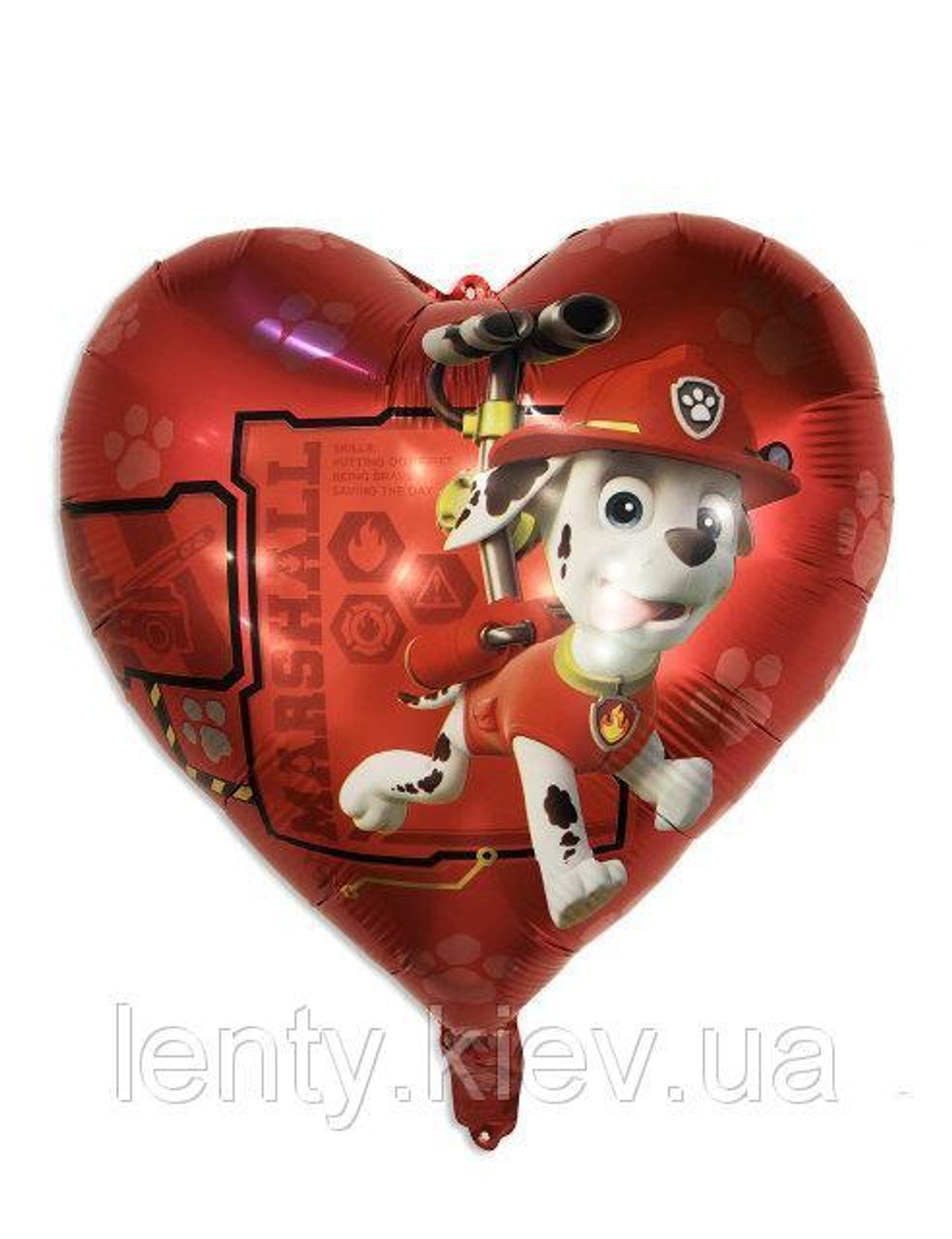 К 18" Сердце Щенячий патруль Маршал красное