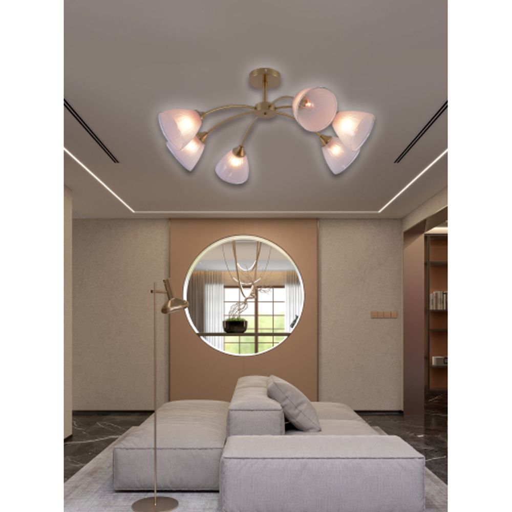 Люстра Rivoli Debra 9189-306 6хЕ27 60 Вт модерн | Rivoli