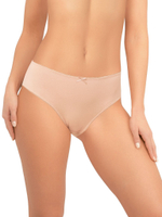 Хлопковые трусики-слипы с кружевными вставками сзади (Размер: XL) (Цвет: бежевый)