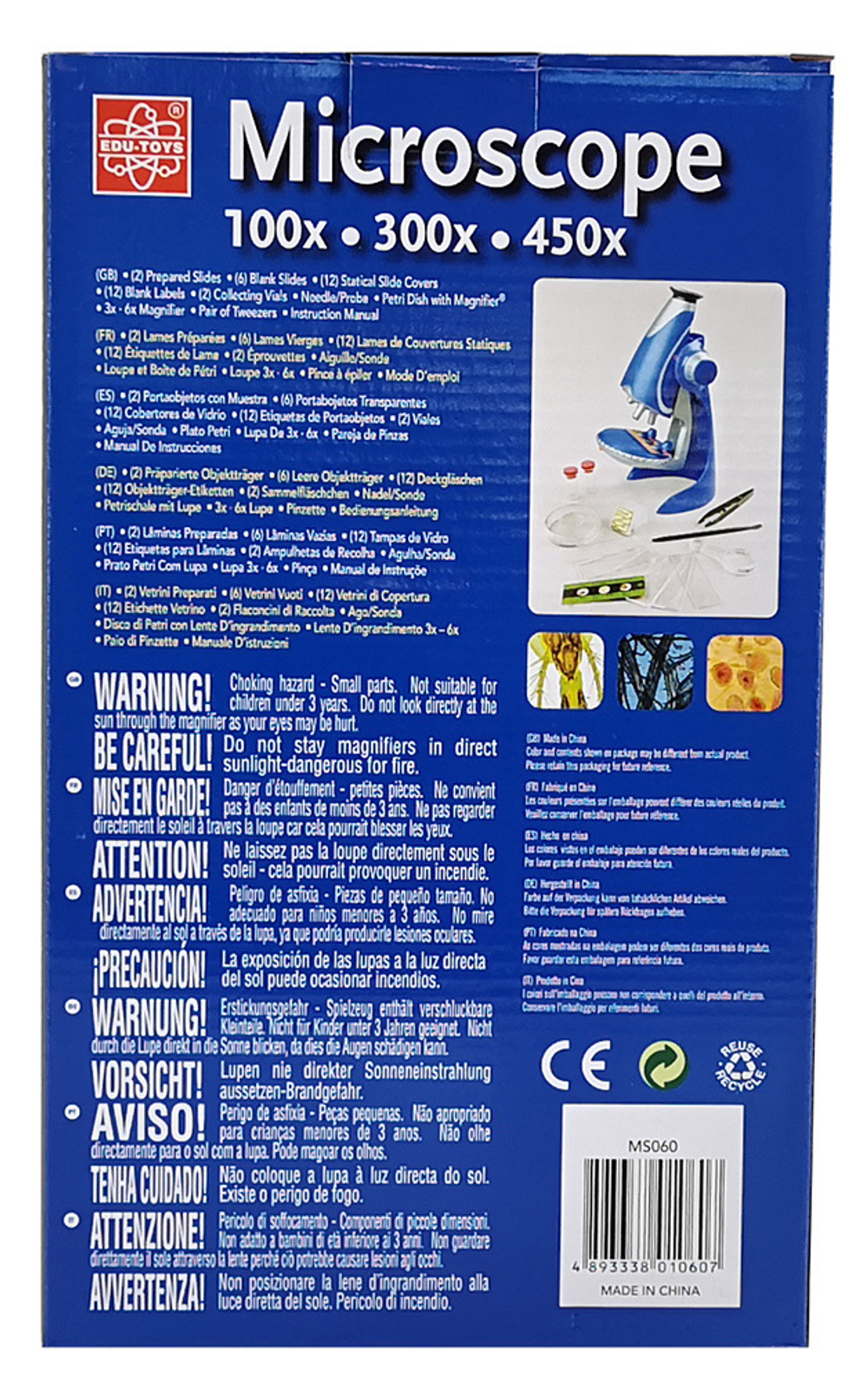 Микроскоп игрушечный EDU-TOYS 100–450x