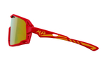 Flash  / Matte Ferrari Red w/ Ferrari Red Temple  / Champion Gold Ti / Cylinder Lens