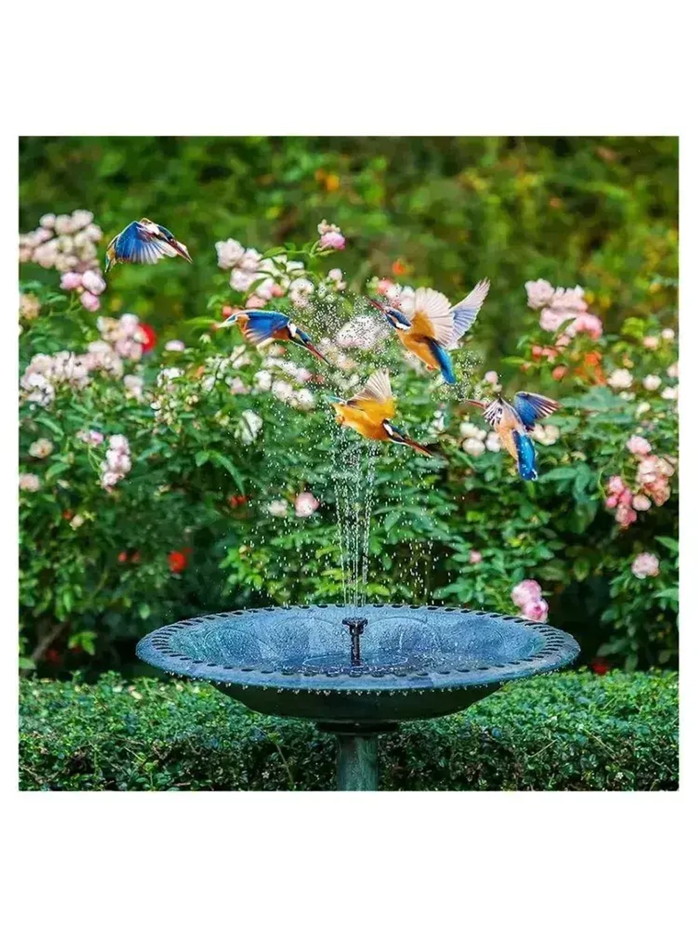 Live Home Фонтан плавающий садовый на солнечной батарее Mingtu MT-228 / Уличный фонтанчик для пруда, бассейна