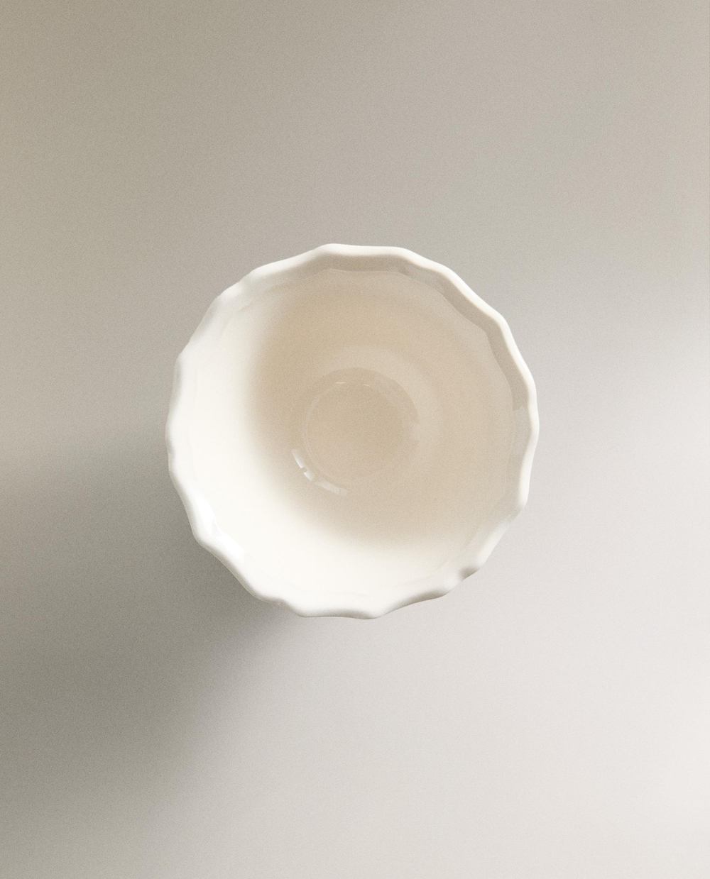 Zara Home миска из фаянса, цвет бежевый, 14 см