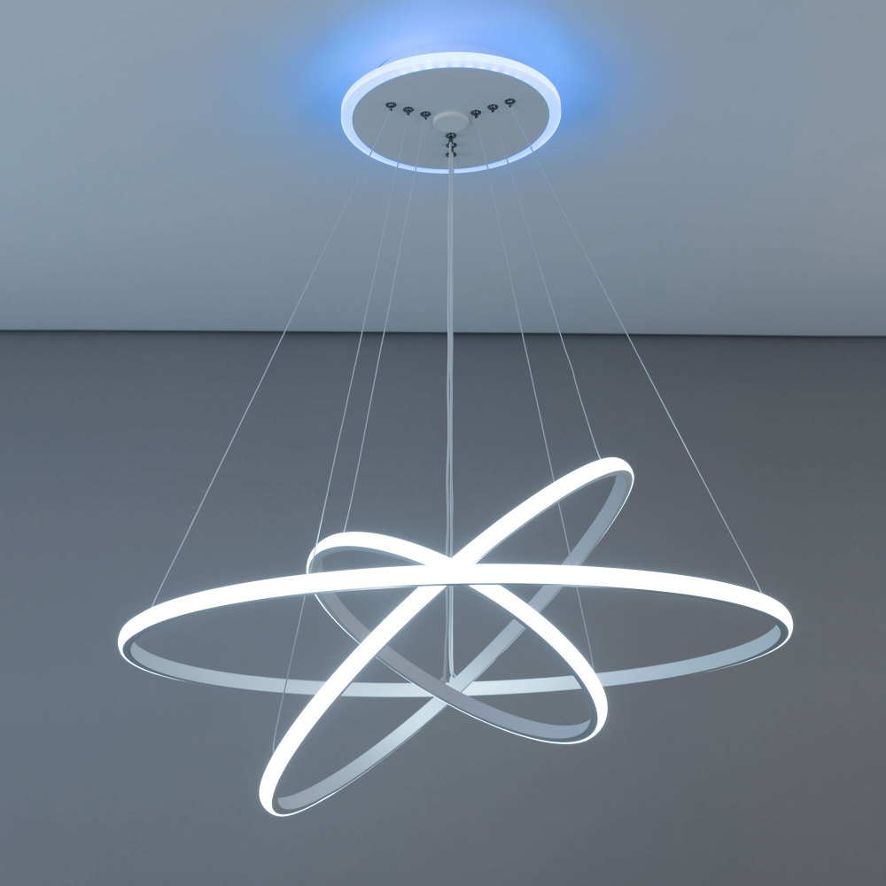 Citilux Неон Смарт CL731A090E RGB Умная подвесная люстра Белая