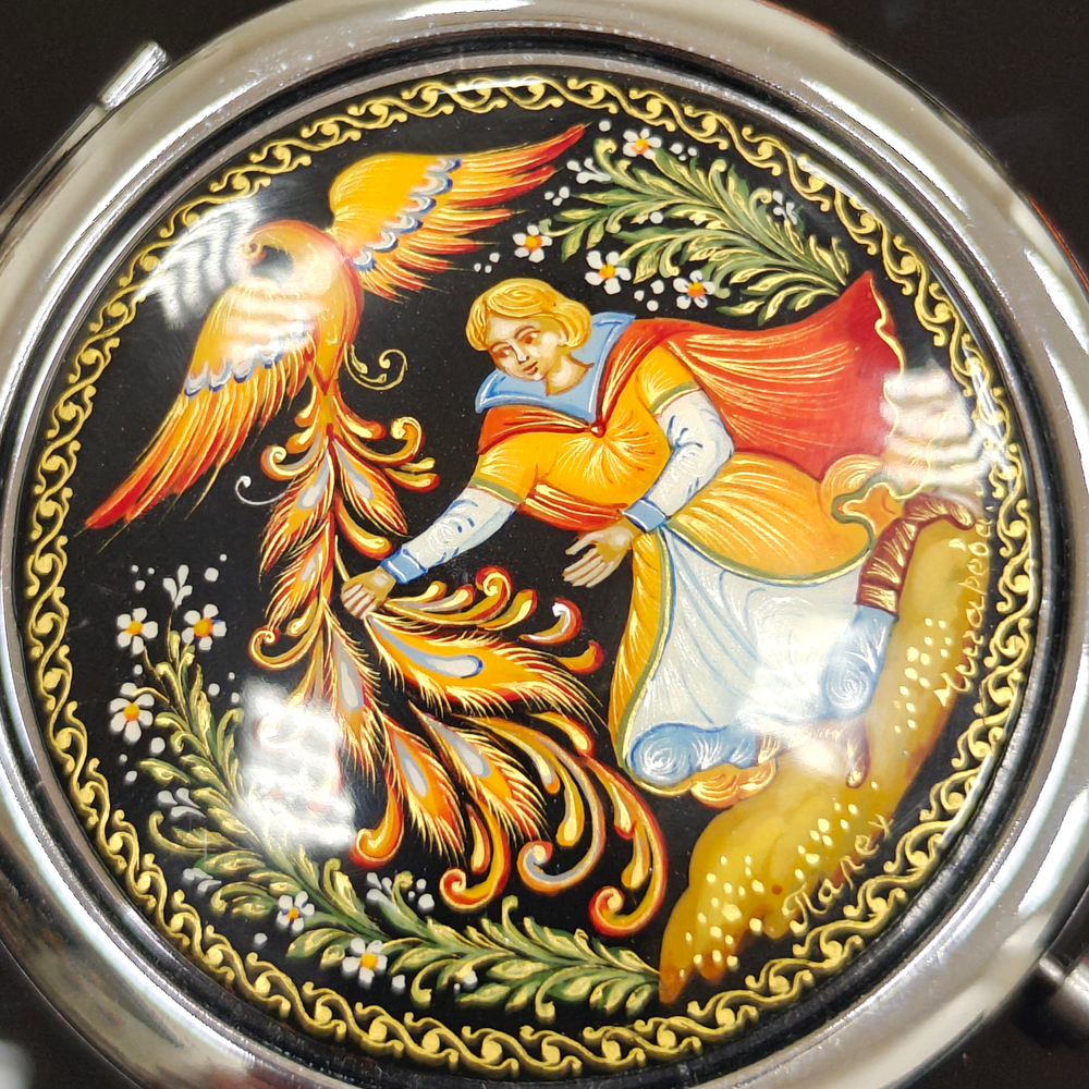 Ручное зеркало "Иван-царевич и Жар-птица" (худ. роспись Палех)