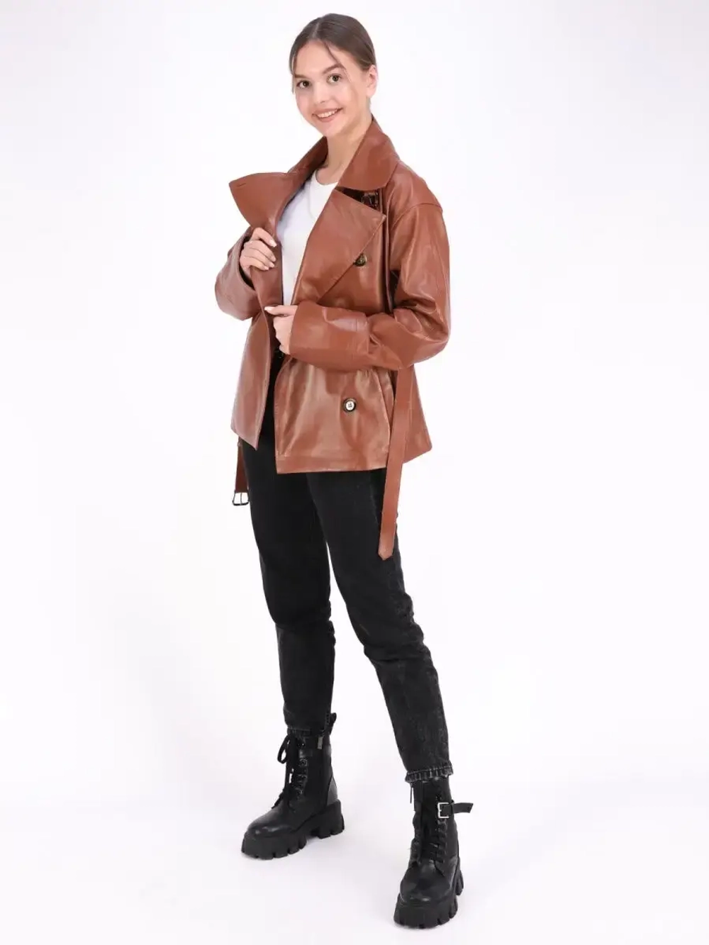 Женская кожаная куртка/натуральная кожа/Турция