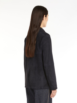 MaxMara Замшевая куртка, темно-синий