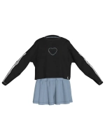 Осенний костюм для девочки, лонгслив и шорты