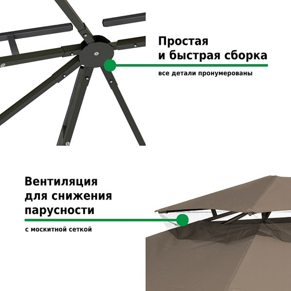 Тент садовый Green Glade 1151