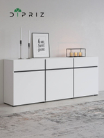 Комод 180х40х78, Лайн, с 3 ящиками для одежды игрушек, 3 дверцы, в прихожую, спальню, детскую, тумба под телевизор, белый, Dipriz