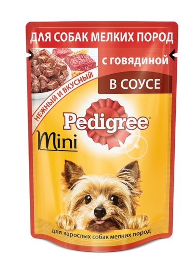 Pedigree для взрослых собак мини пород с говядиной в соусе 85 г Pedigree для взрослых собак мини пород с говядиной в соусе 85 г