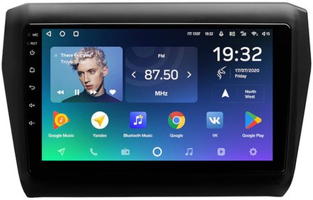 Магнитола для Suzuki Swift 5 2016-2023 (рамка матовая 9) - Teyes SPRO+ на Android 10, ТОП процессор, 4Гб+32Гб, 4G SIM-слот