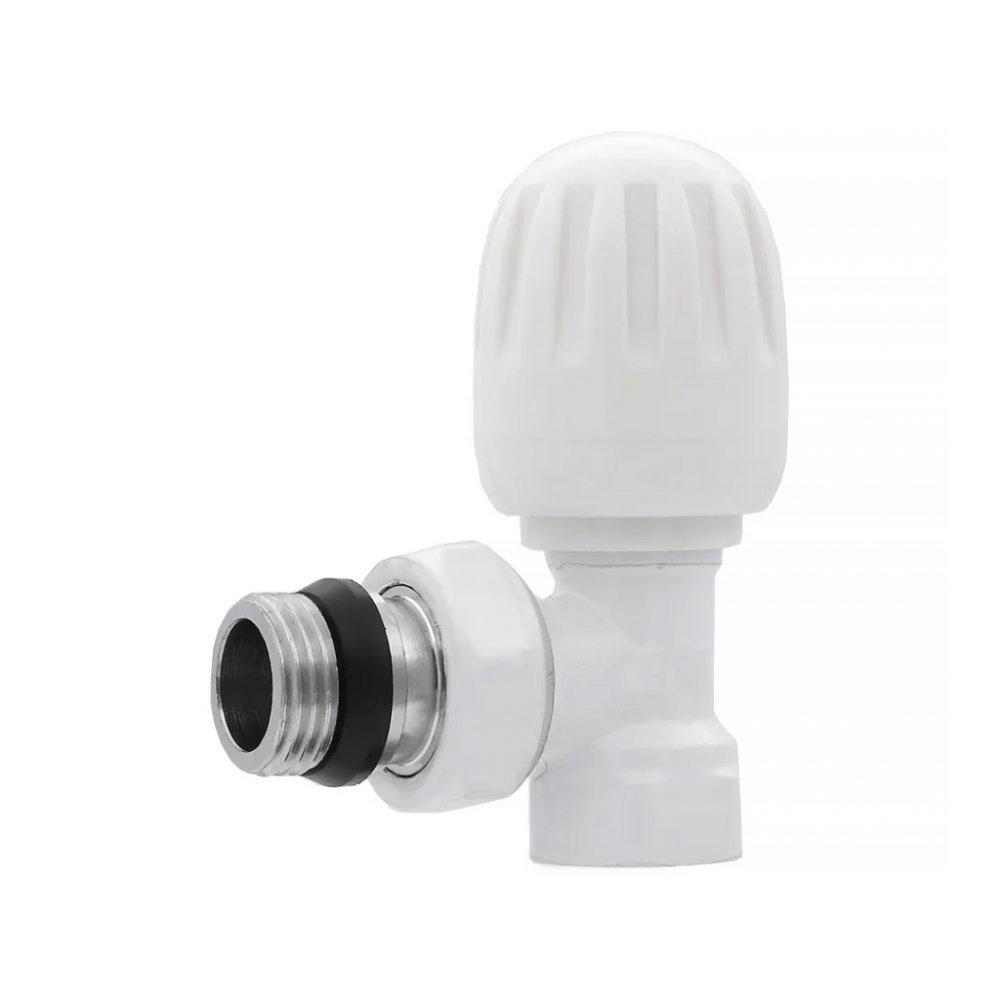 Вентиль регул. УГЛ ВЕРХ 1/2  (БЕЛЫЙ)  ViEiR  (80/10/1шт)