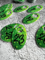 Номерки для гардероба акрил 4х7 см