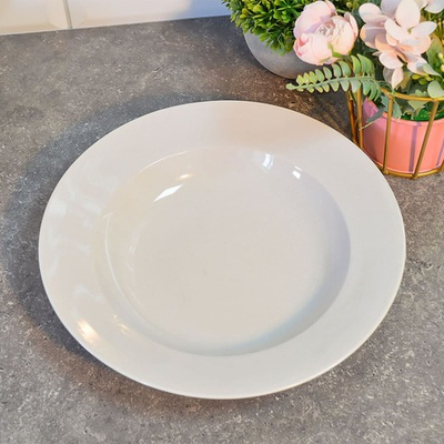 Тарелка 240мм глубокая Без деколи, гладкий край