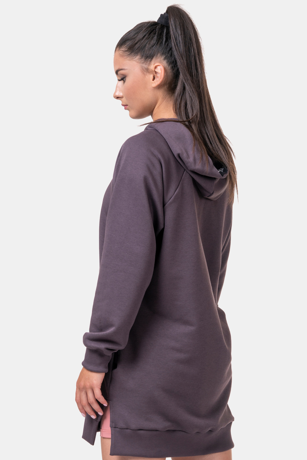 Толстовка женская Everyday HERO Long Sweatshirt with a hoodie 580 Каштановая