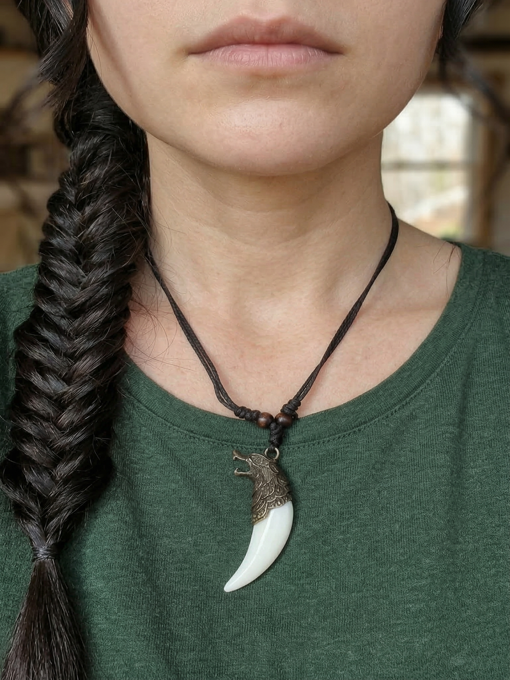 Амулет подвеска оберег Волчий Клык Зуб Волка талисман на шею