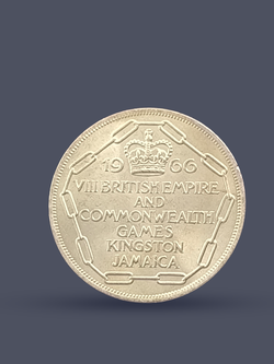 Монета 5 шиллингов (shillings) 1966 VIII Игры Содружества