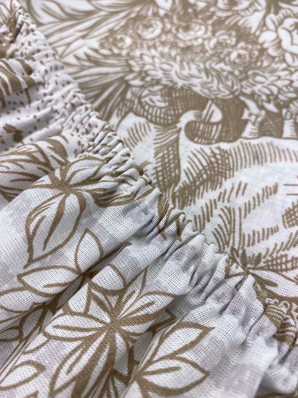 Простынь на резинке перкаль Сказка "Пастораль" 160x200 см