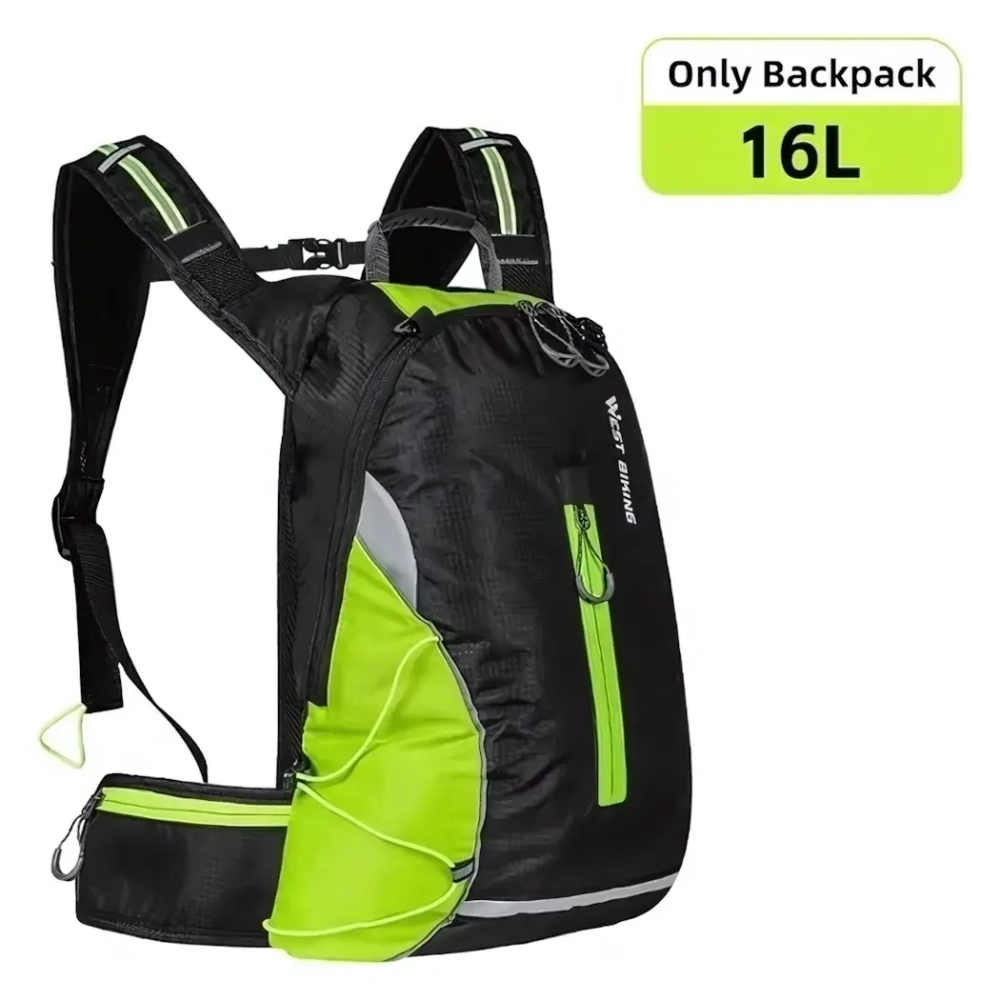 Рюкзак велосипедный, 16 литров West Biking YP0707246, чёрный-зелёный