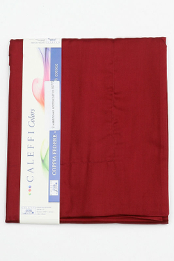 Простыня на резинке 200x200 Сaleffi Raso Tinta Unito с бордюром сатин бордовая Италия