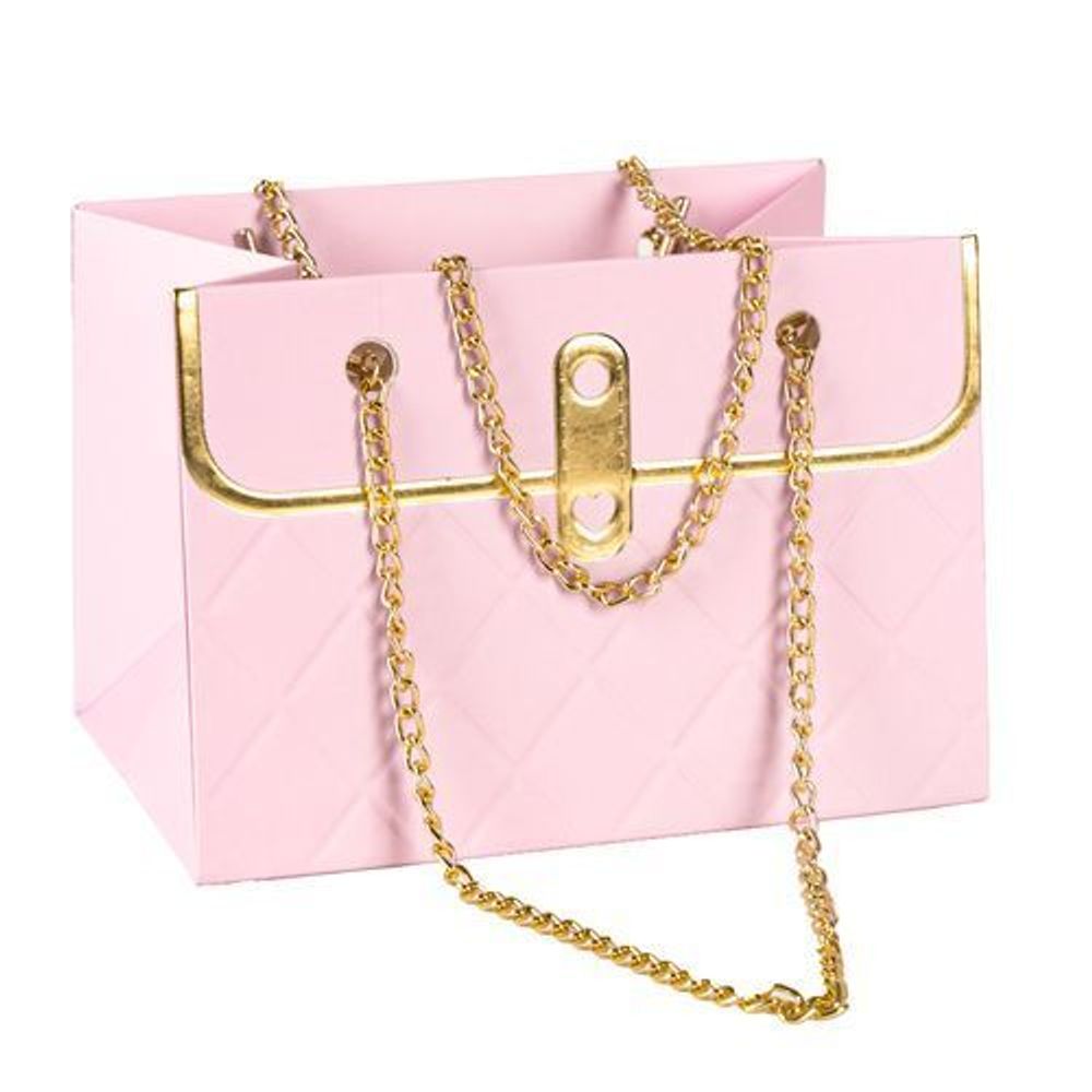 Пакет-сумка с цепочкой 15*10.5*10 ПУДРА