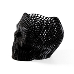 Подставка для карандашей, конфетница, череп-сетка, 3D печать, черная