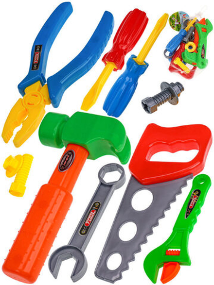 Игровой набор для мальчиков 11 предметов "Юный плотник"