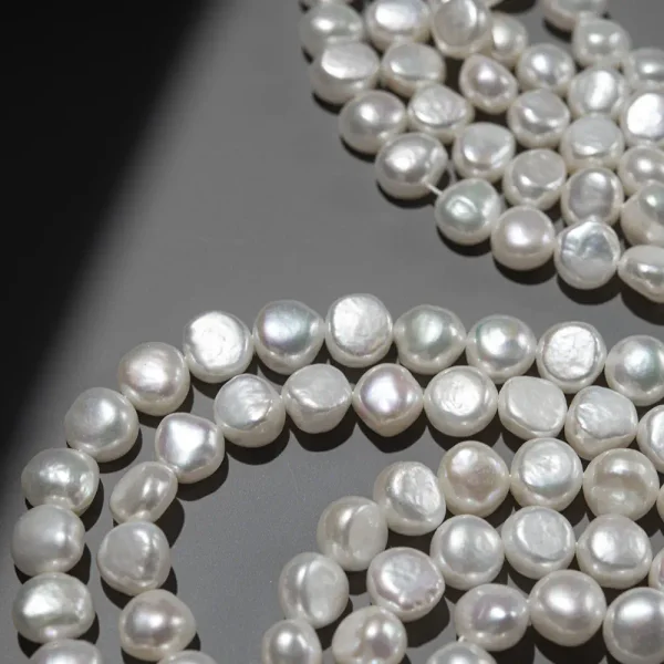 Жемчуг культивированный крупный барочный "Крест", белый, 30-55*24-33мм