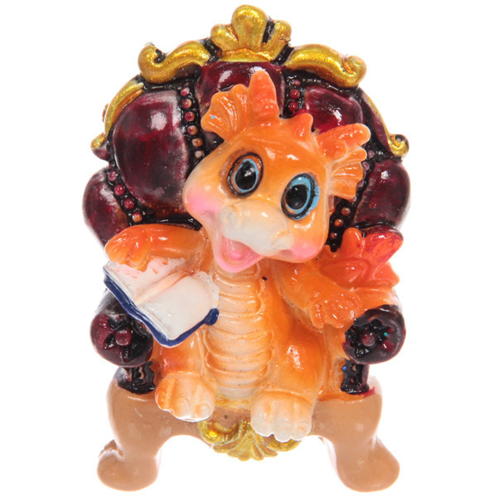 Магнит «Дракоша на кресле» 6*4 см, микс